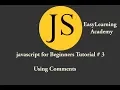 javascript part 3 Comments and case Sensitive