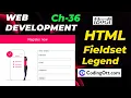Fieldset Legend Tag in HTML HTML tutorial for beginners Web Development Tutorial in Hindi