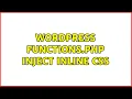 Wordpress functions php inject inline css 3 Solutions