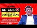 -5 Context Menu AG Grid Options AG-Grid Angular