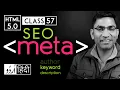 Meta tag keywords description SEO - html 5 tutorial in