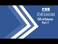 07 CSS-Id Selector Part-07 Step by Step CSS Tutorials