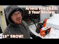 Ariens Professional 28 Hydro EFI 3 Year Snowblower Review with 18 Snow