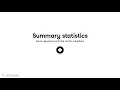 Summary Statistics Pandas