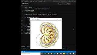 Draw Ring Spiral in python using turtle Graphic