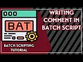 Writing Comment In Batch Scripting