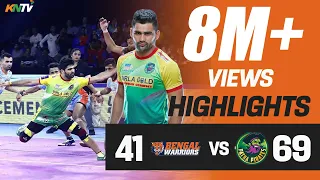 pro kabaddi 2019 highlights bengal warriors vs patna pirates pardeep narwal 34 raid points in pkl