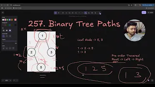 LeetCode Problem 257 Binary Tree Paths - Code Walkthrough