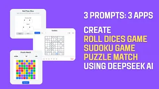 How to Create Sudoku Game using Deepseek AI React Typescript TailwindCSS
