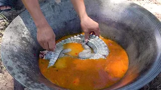 Big Crocodile Curry Recipe in my village.