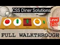 CSS Diner FULL WALKTHROUGH Level 1-32