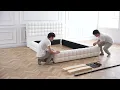 Woodpeckers Furniture Livia Vegan Leather Upholstered Bed Frame Assembly