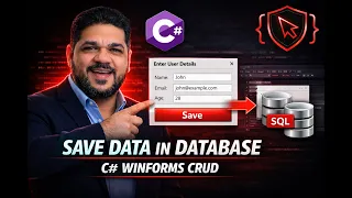 C Windows Forms Tutorial Insert Save Data into Database WinForms CRUD