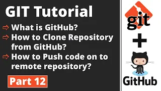 Part 12 Git Tutorial GitHub Clone Push Pull Git Commands