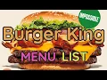 Burger King Menu Prices Philippines Restaurant Menu