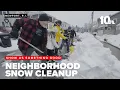 Newport neighbors dig out together after the blizzard of 2026