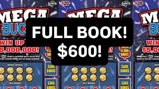 LIVE Brand-New Mega Bucks 600 Full Book Of 20 Scratch Offs