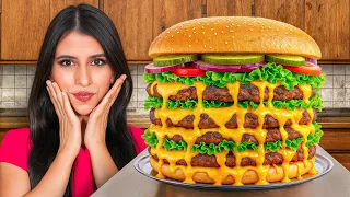 صنعت أكبر برجر في العالم حصل كارثة 