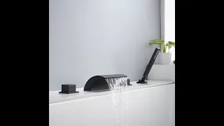 How to install Sumerain Roman Tub Faucet Waterfall Bathtub Faucet With Hand Shower High Flow Rate
