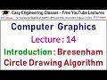 CGMM Lecture 14 - Bresenham Circle Drawing Algorithm Introduction