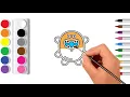 Germ Coloring - Painting Coloring for Kids Toddlers
