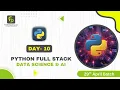 Python Full Stack Data Science Analytics Day 10 Firstbit Solutions