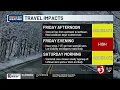 Wet snow will cause hazardous evening commute