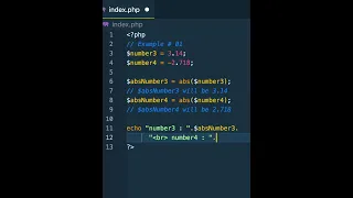 How to use abs Function in PHP