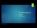 Constructors in Java Java Basics 19 Java in Telugu Java OOPs Concepts 9