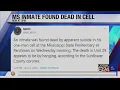 Inmate found hanging in cell at Parchman