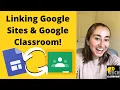 Linking Google Sites and Google Classroom Class Website Teacher Tech Tips