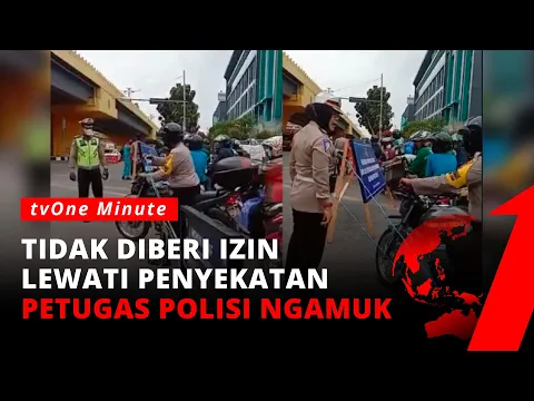 Adu Cekcok Antar Petugas Polisi Akibat Penyekatan PPKM
