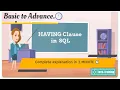 SQL Part-12 HAVING CLAUSE in SQL SQL tutorial for beginners
