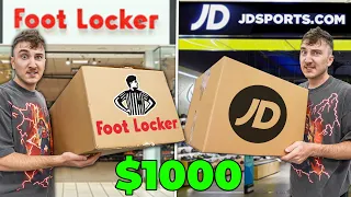 i gave foot locker u0026 jd sports 1000 to make a mystery box battle 
