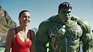 Lamborghini at the car wash, a Charming girl and the Hulk