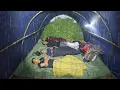 Diguyur hujan deras sepanjang malam, camping fishing, relaxing rain sound