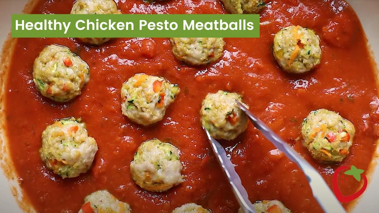 Healthy Chicken Pesto Meatball