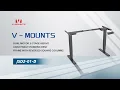 V-mountd height adjustbale standing office desk with dual motor
