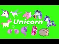 Animated Unicorn GIF Green Screen Pack Free Download