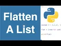 Flatten A List Python Example