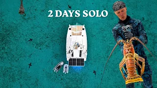 My 1st Solo Crossing: GIANT Fish broke my rod, Catch & Cook