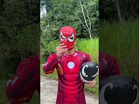 No Yes Mask Ironman & Spiderman #shorts
