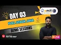 Full Stack Java Day 03 Live demo Session For Freshers and experience