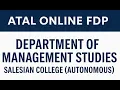 ATAL Online FDP Department of Management Studies Salesian College Autonomous Day 1