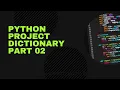How to make a dictionary in Python Python project for beginners Part 02