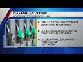 Gas prices down in Denver across Colorado