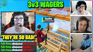 FaZe Sway Slapiin Scrubz VS ZaynSzn Khanada Bucke Insane 3v3 Zone Wars Battle