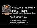 Window Framework for Unity UI Toolkit Asset Demo v1 2 0