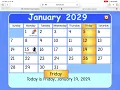 Starfall Calendar January 19 2029
