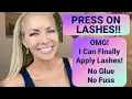 Viral Kiss PRESS ON Lashes No Glue No Fuss Takes Less than 3 Minutes False Lashes Demo